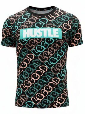 Vibes Hustle T-Shirt small mens legend hip hop streetwear top